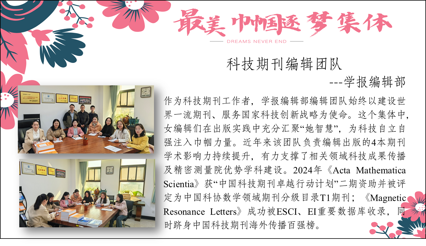 科技期刊编辑团队--学报编辑部